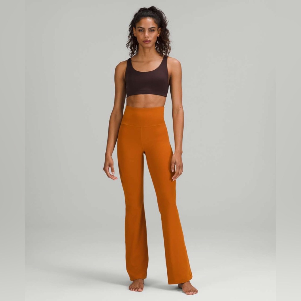 Lululemon groove high rise flared pant roasted orange